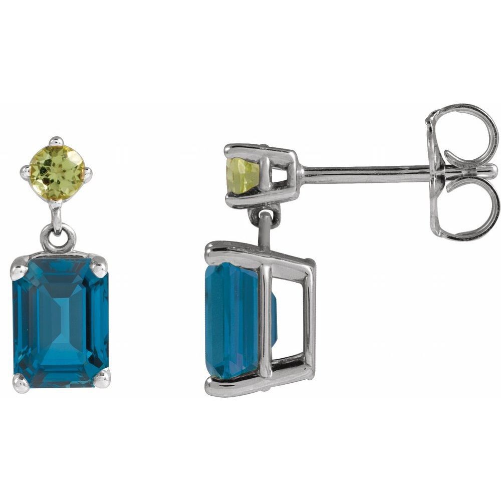 Velours de Marseille, Topaz & Peridot Dangle Earrings