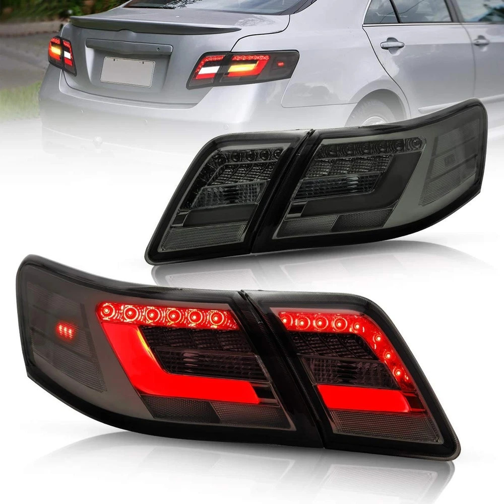 LED Tail Lights for Camry 2007 2011 3D Light Bar Not Fit LE Hybrid Smoke