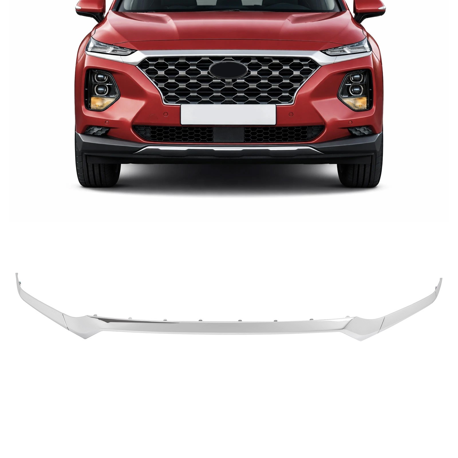 For 2019-2020 Hyundai Santa Fe Front Grille Headlight Moldings 3PCS #86375S2010