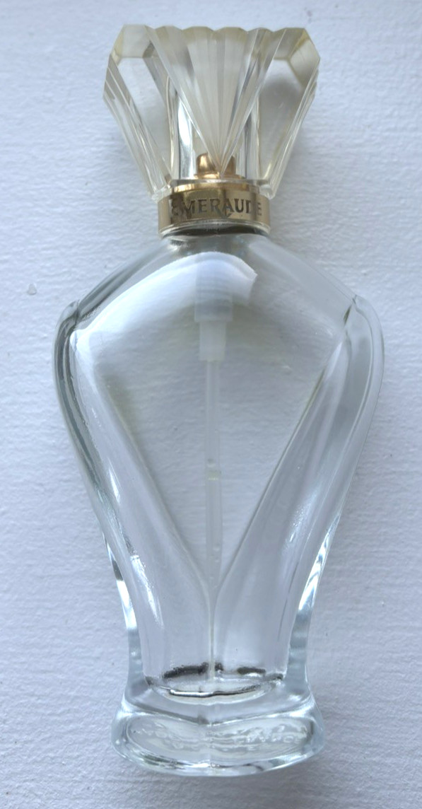 Vintage Emeraude by Coty Empty Glass Perfume Bottle for Vanity 1960's EUC Vintage Emeraude by Coty Empty Glass Perfume Bottle for Vanity 1960's EUC