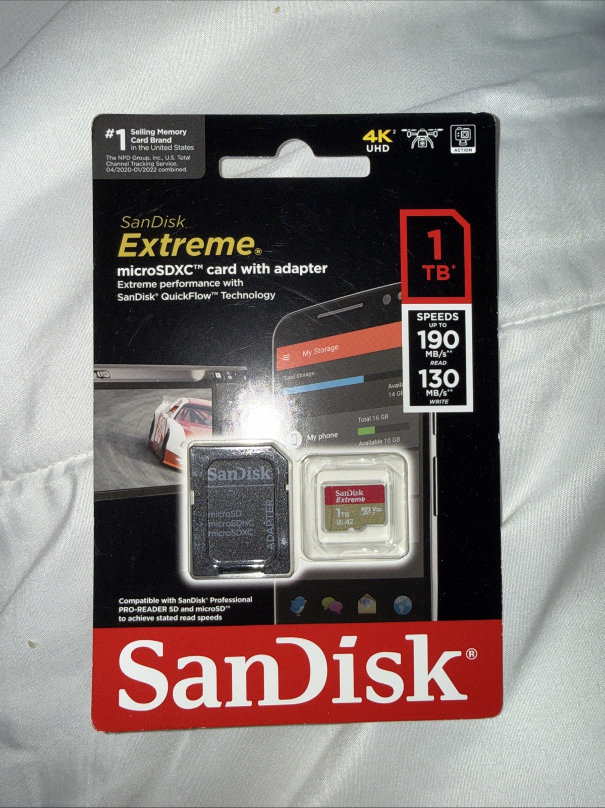 SanDisk Extreme Memory 1TB Micro SD SDXC Class 10 - SDSQXAV1T00GN6MA