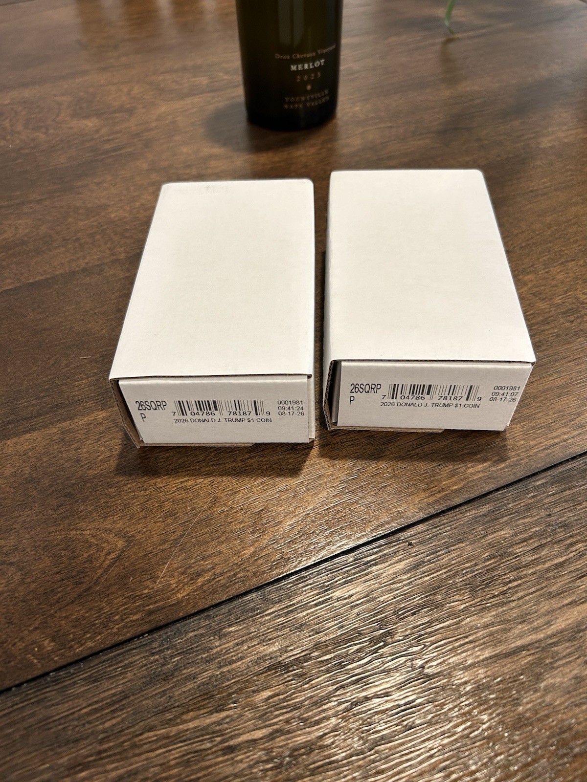 2026-P Trump $1 Coin TWO 25-Coin Rolls SEALED US Mint Boxes Consecutive Lot 