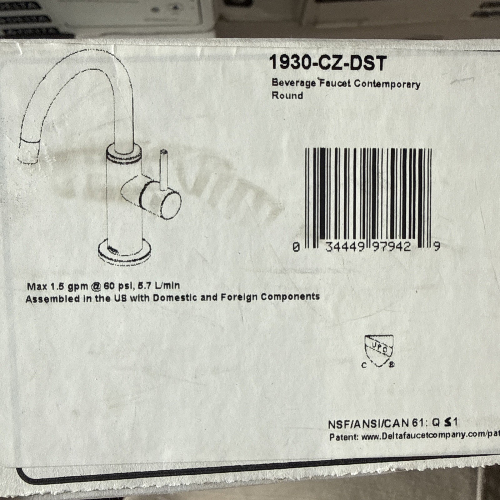 Delta 1930-CZ-DST Contemporary Round Beverage Faucet - Champagne Bronze Sealed Delta 1930-CZ-DST Contemporary Round Beverage Faucet - Champagne Bronze Sealed
