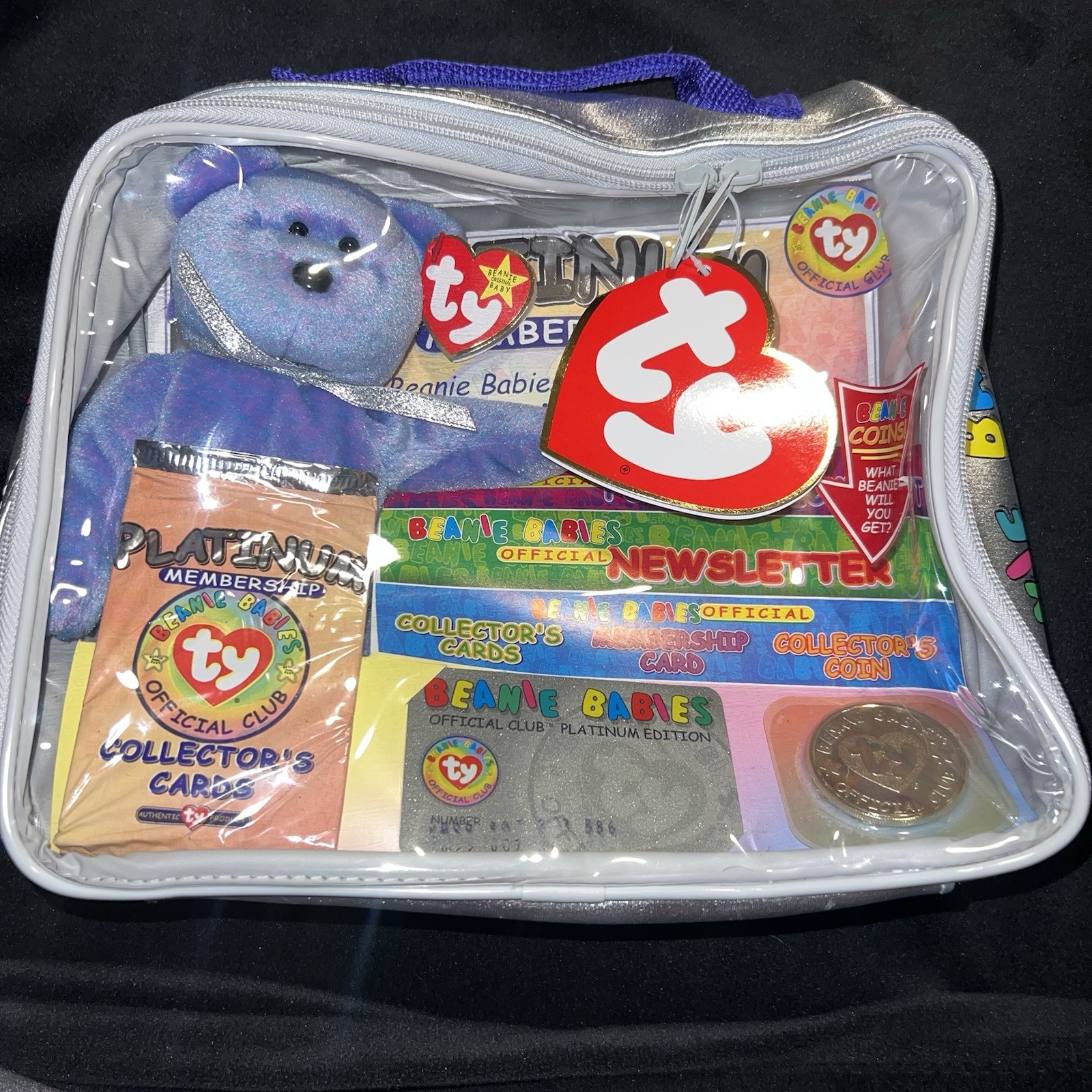 Ty Beanie Babies Platinum Edition Club Kit With Gold Coin Unopened Sealed + Tag