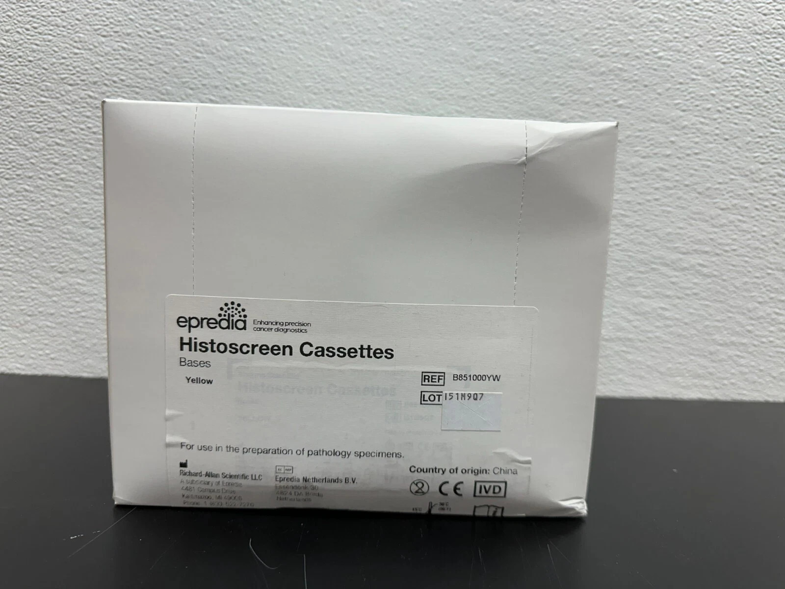 Epredia Histoscreen Cassettes REF B851000YW Yellow Bases Epredia Histoscreen Cassettes REF B851000YW Yellow Bases