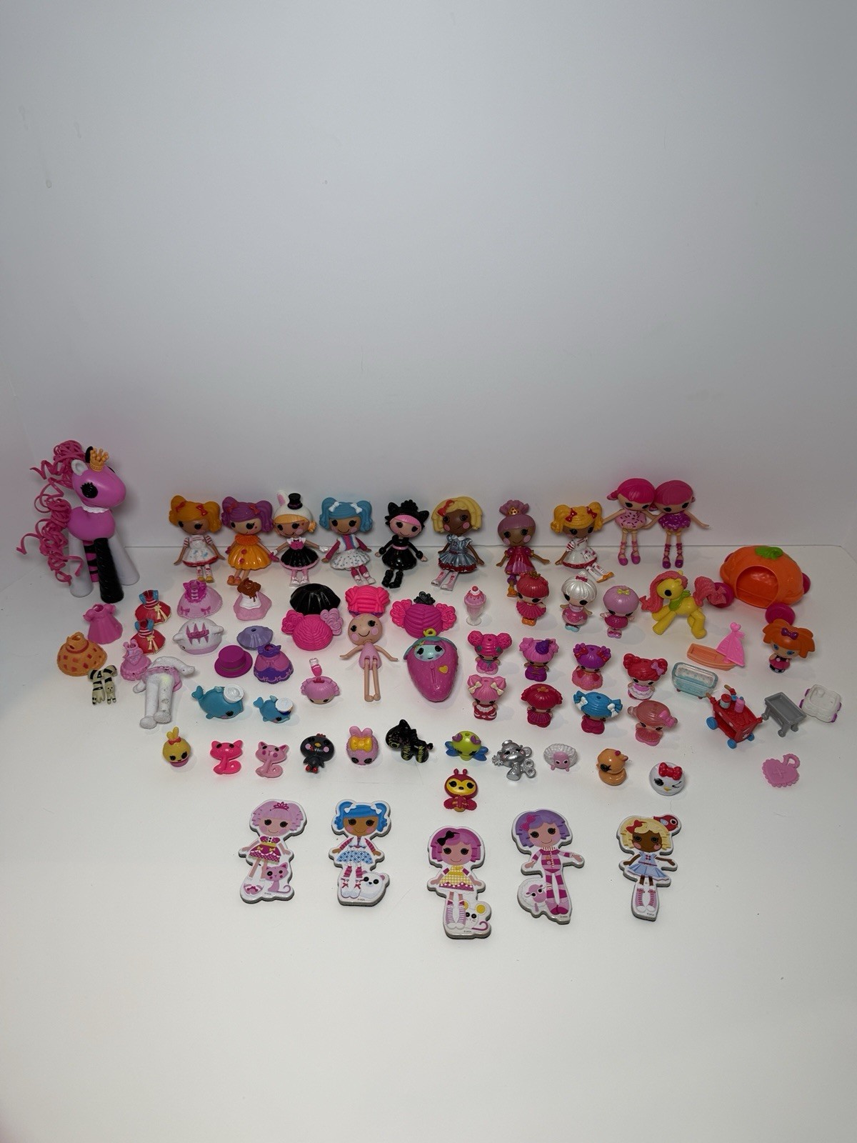Lalaloopsy Mini Dolls LOT with Pets Figures Accessories Pumpkin Cat