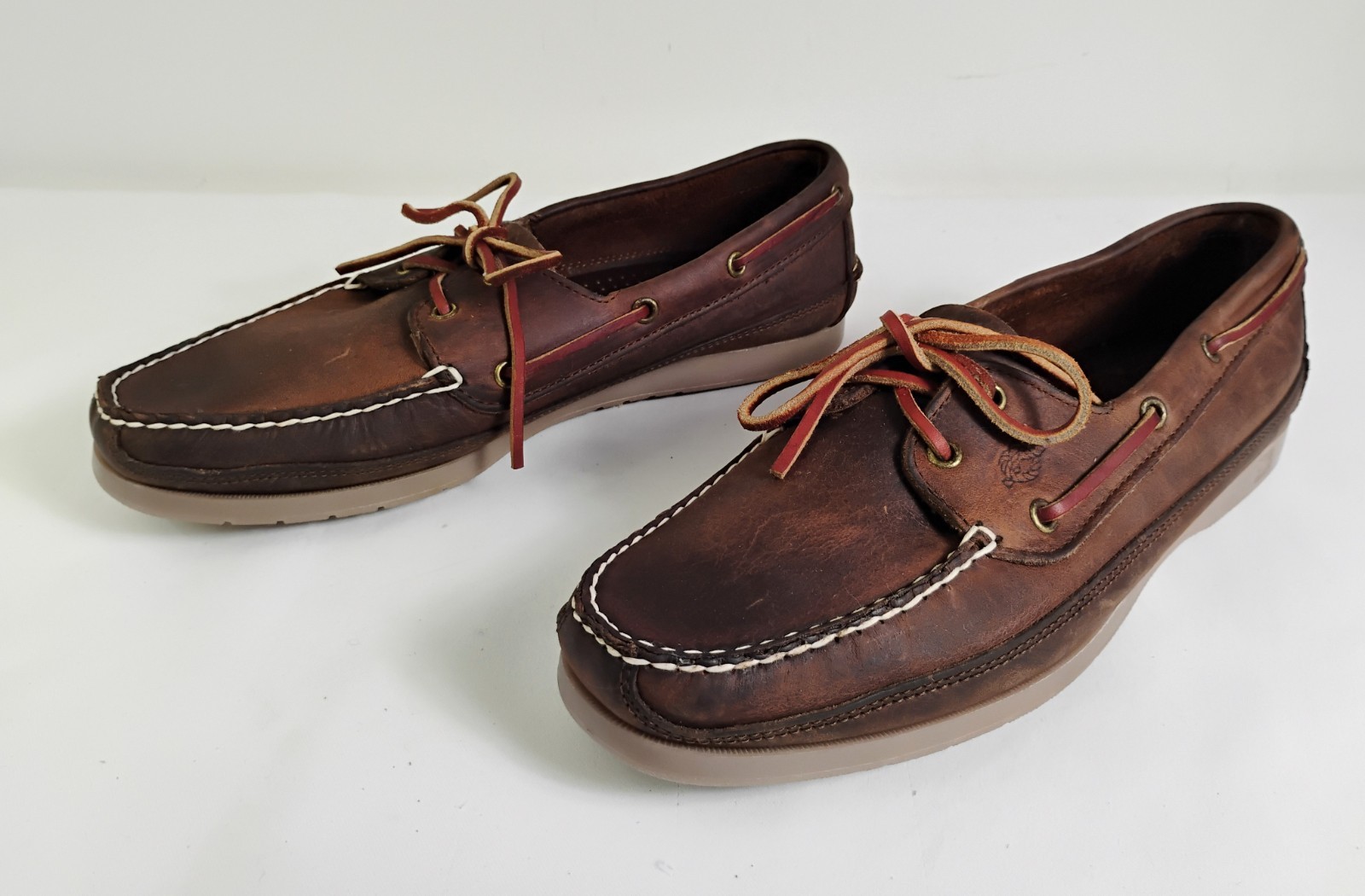 Vintage DEXTER Mens Boat Shoes 11 M Brown Leather King and Clarke Made In USA Vintage DEXTER Mens Boat Shoes 11 M Brown Leather King and Clarke Made In USA
