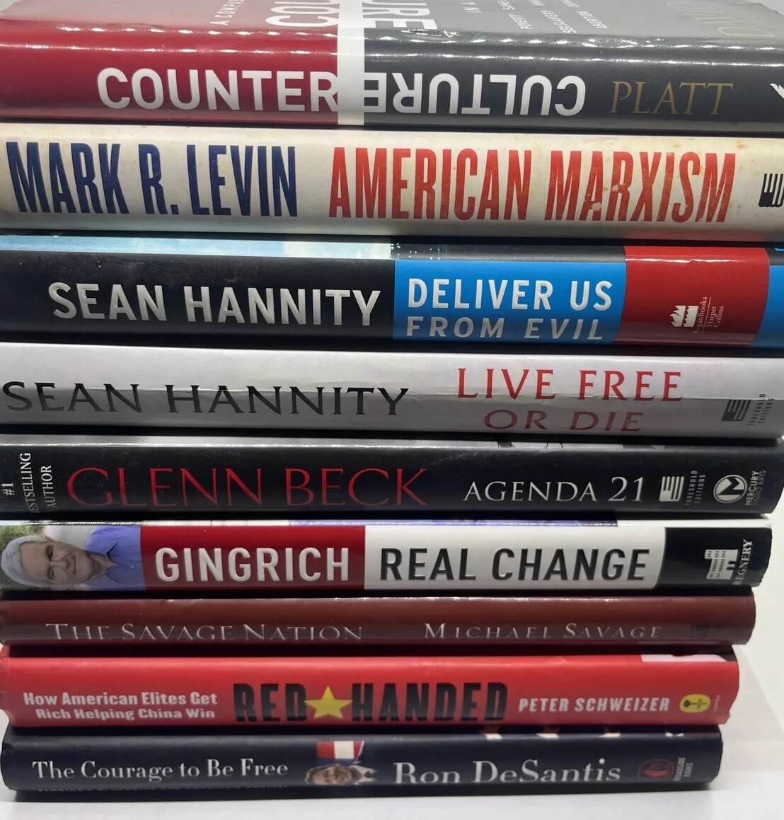 9 Conservative Book Club Republican GOP Philosophy Desantis Hannity Levin Beck