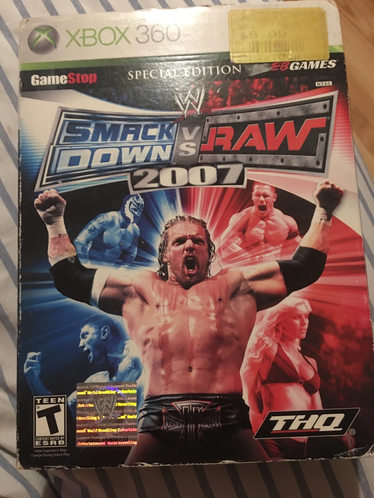 Xbox 360 2007 WWE Smackdown Vs Raw GameStop Special Edition CIB Tested Sealed