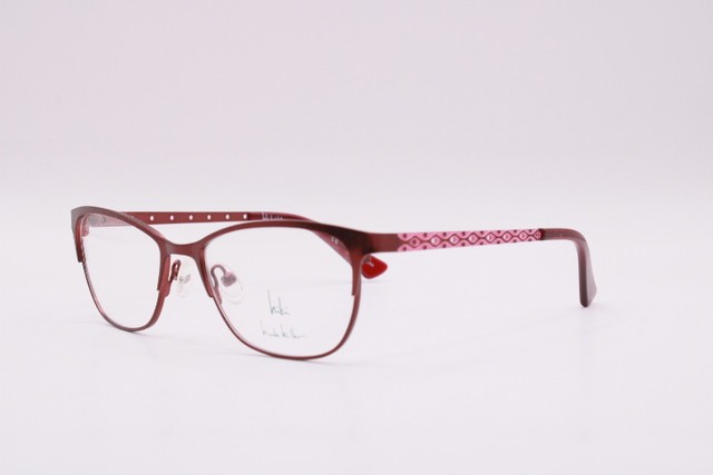 NEW NICOLE MILLER ELORA C03 VIOLET GUNMETAL AUTHENTIC EYEGLASSES 48-15