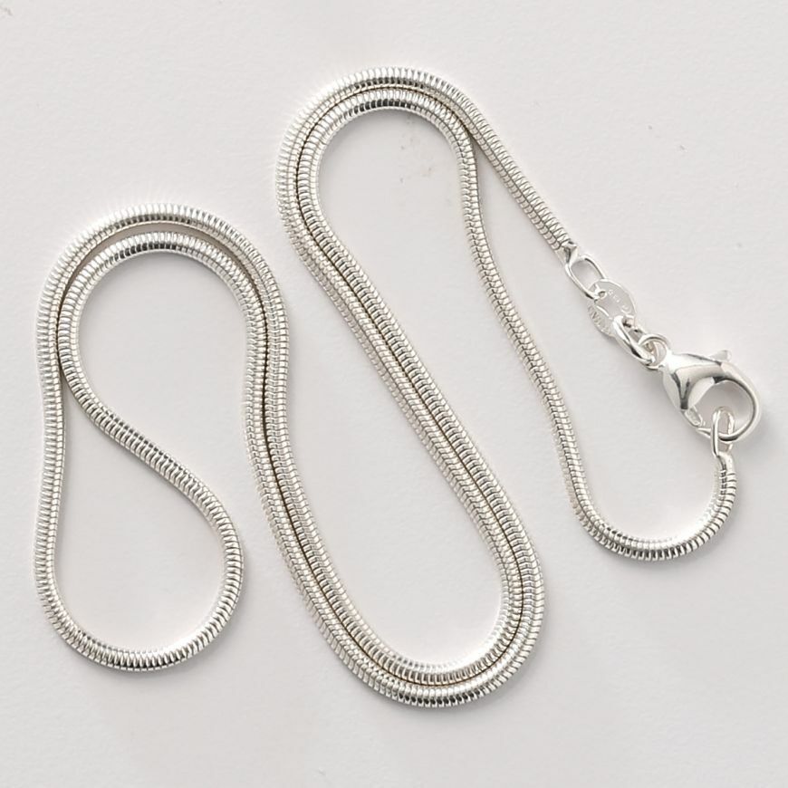 Men&Women's 925 Sterling Silver Tarnish-Free Italian Snake Chain Necklace 16-24