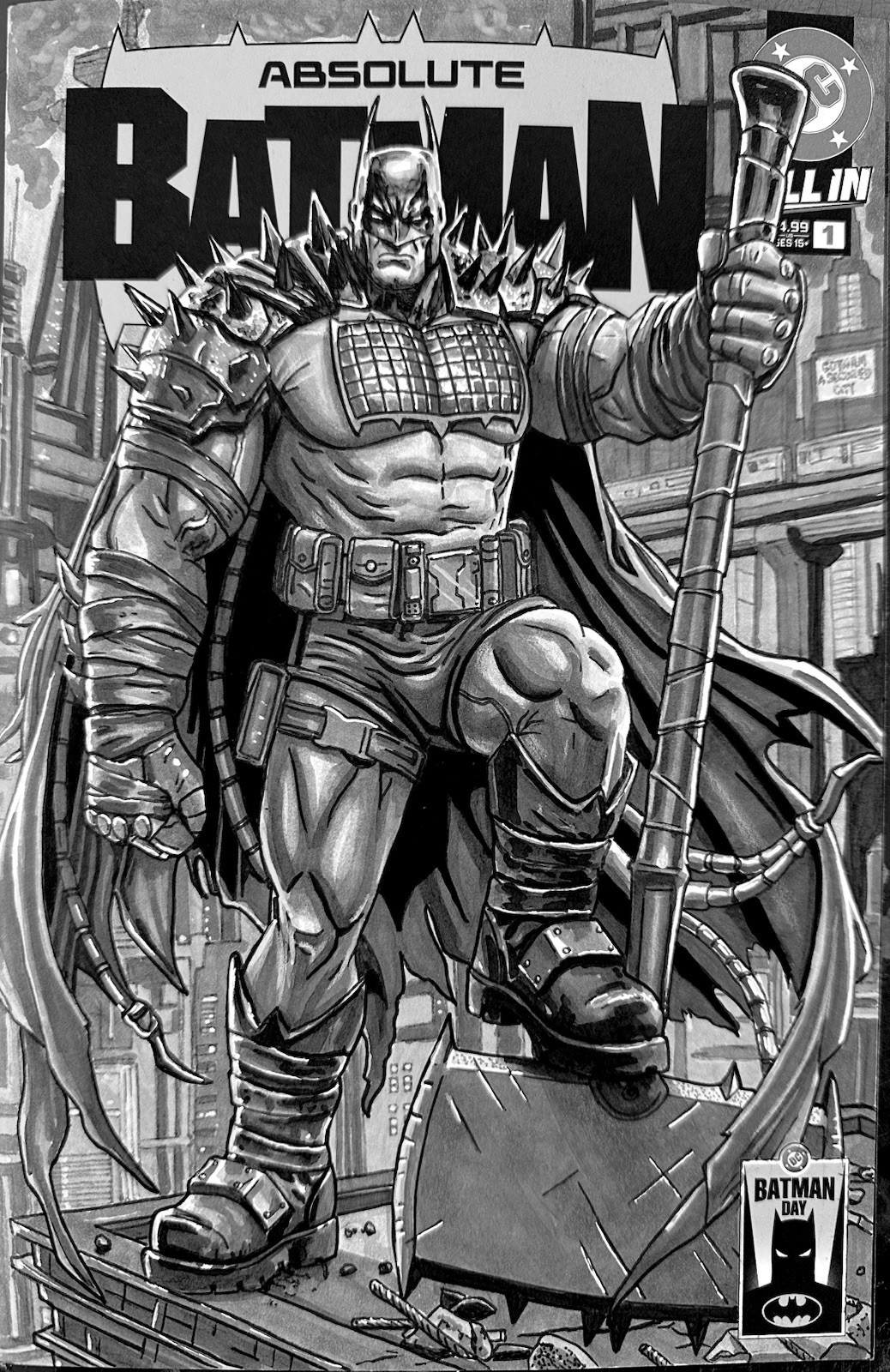 Absolute Batman Pre-sale Metal Black & White Variant Exclusive David Ryan