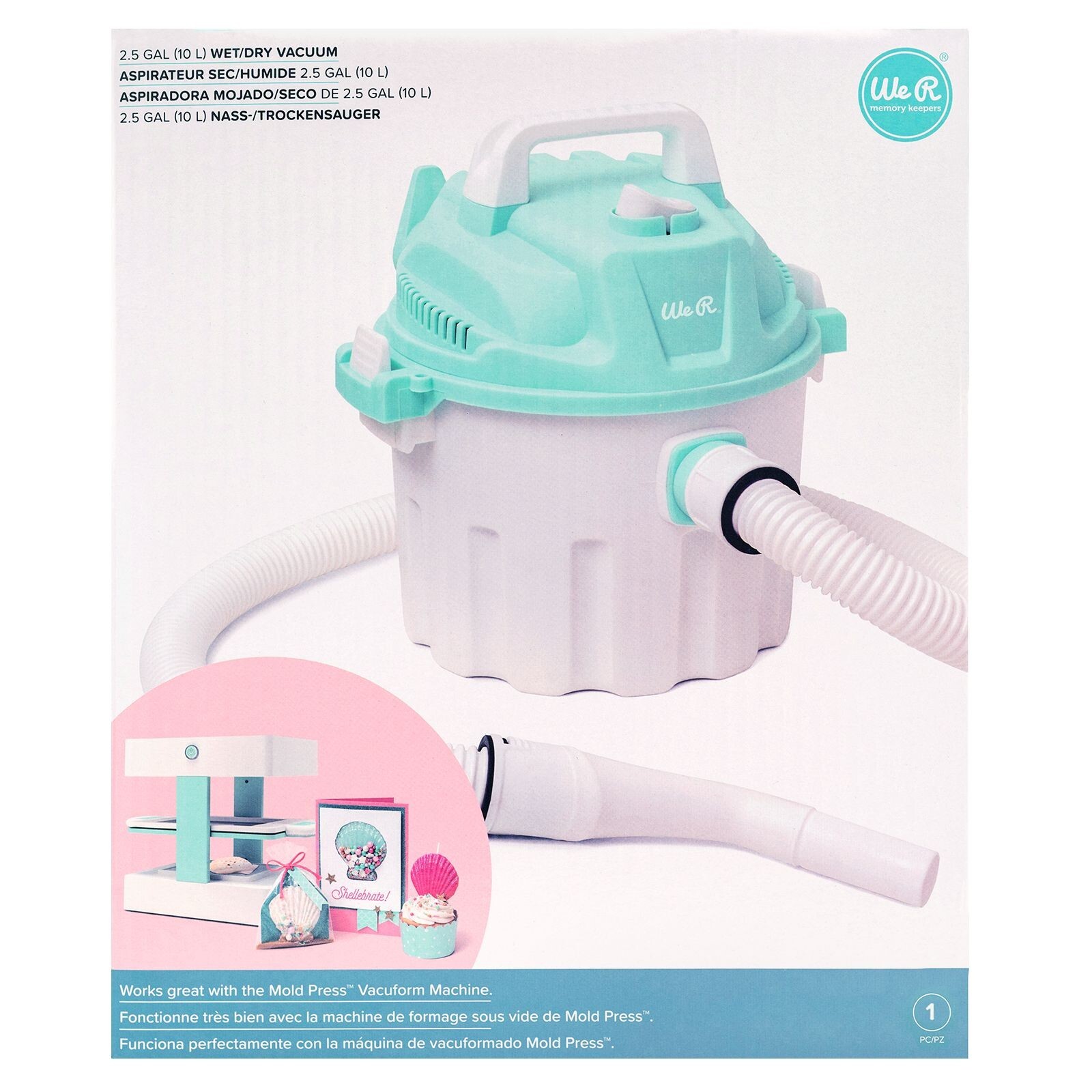 We R Memory Keepers Mold Press Wet/Dry Vacuum-White/Mint (Aspiradora) 661281 We R Memory Keepers Mold Press Wet/Dry Vacuum-White/Mint (Aspiradora) 661281
