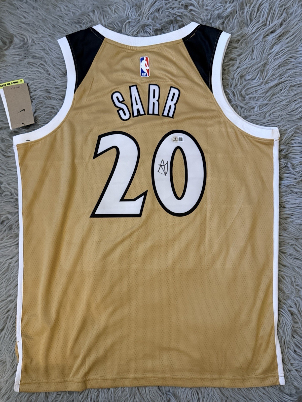 Alex Sarr Signed Washington Wizards Retro City Edition Jersey Beckett COA France Alex Sarr Signed Washington Wizards Retro City Edition Jersey Beckett COA France