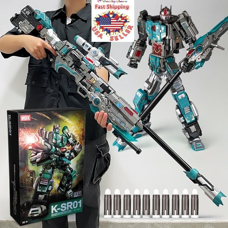 New NBK K-SR01 King Of The Sniper Gun Prime Transform Robot Action Figure USA New NBK K-SR01 King Of The Sniper Gun Prime Transform Robot Action Figure USA
