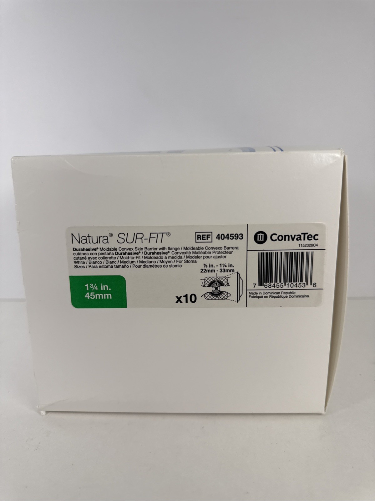 10 ConvaTec 404593 Natura® SUR-FIT® Barriers 1¾” (45mm) Expires 2029