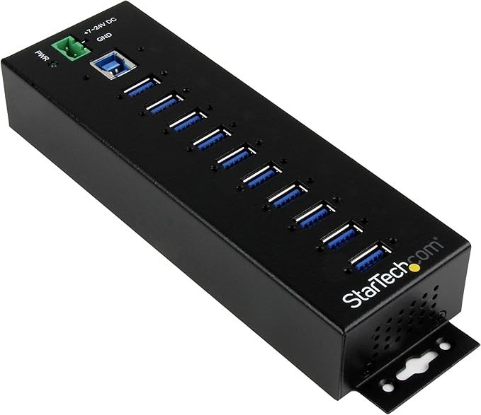 StarTech 10-Port Industrial USB 3.0 Hub HB30A10AME StarTech 10-Port Industrial USB 3.0 Hub HB30A10AME