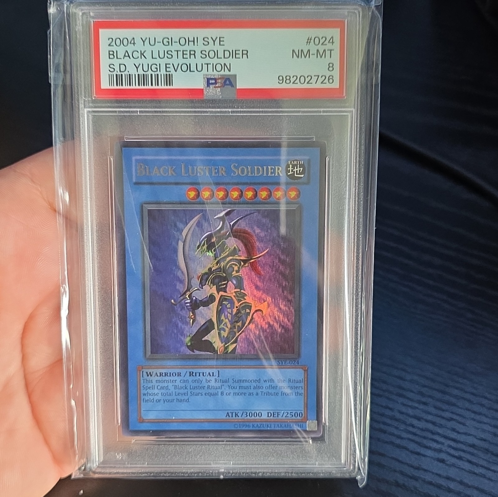 2004 Yu-Gi-Oh 1st Edition SYE-024 Black Luster Soldier PSA 8