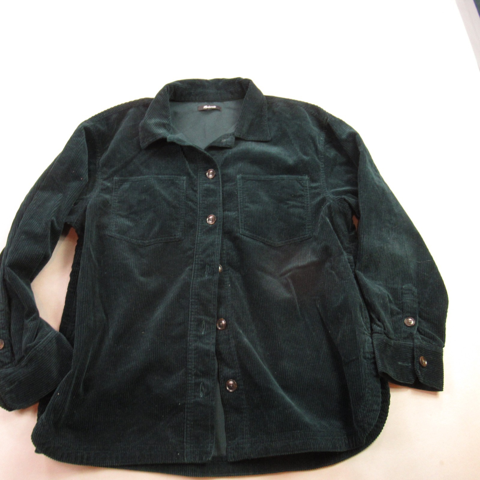 Madewell Shirt Womens Large Long Sleeve Button Front Outdoor Casual Green