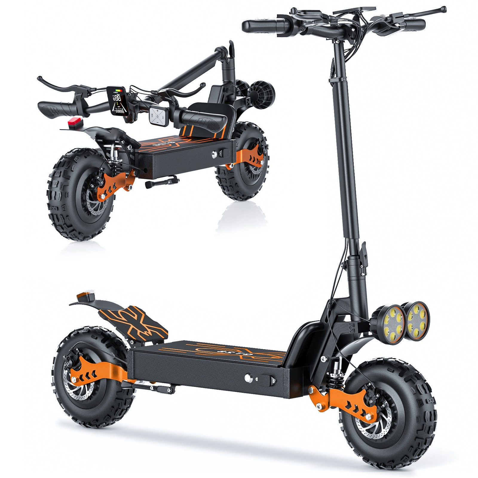 2400W Motor 30MPH Adult Electric Scooter 50 Mile Range E-Scooters Urban Commuter