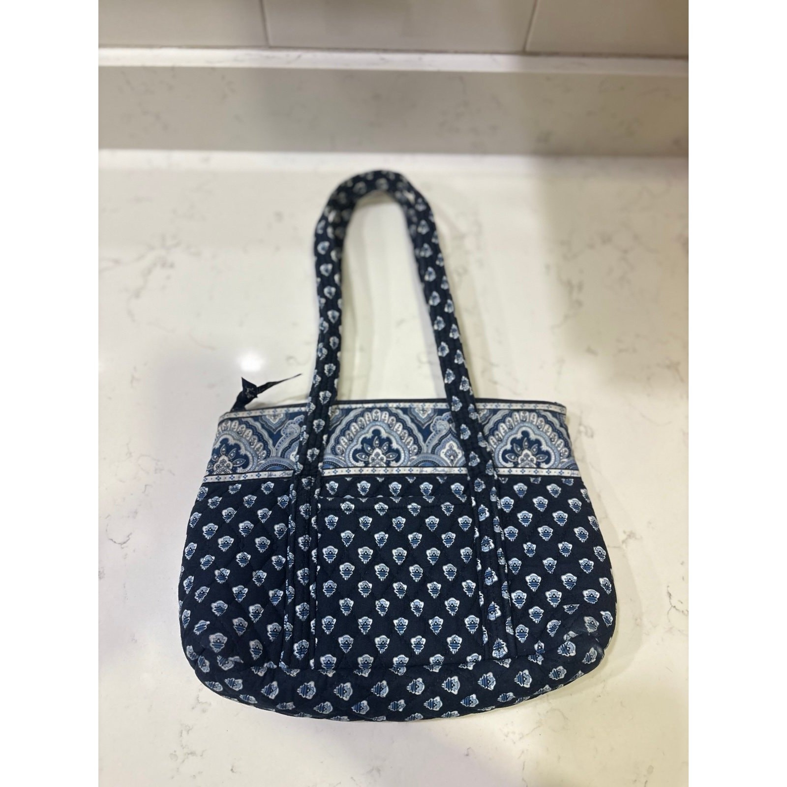 Vera Bradley Navy Blue Seasport large quilted tote VINTAGE RETIRED Vera Bradley Navy Blue Seasport large quilted tote VINTAGE RETIRED