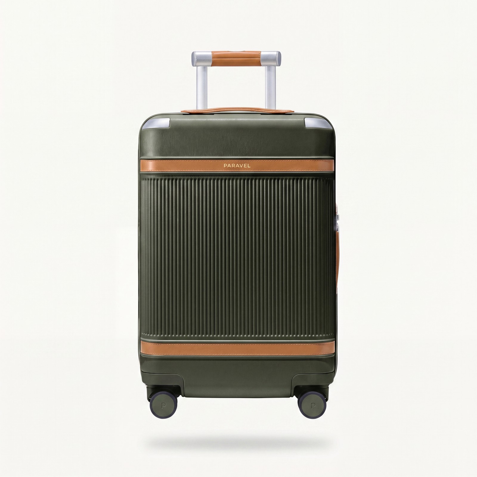 Paravel Aviator Carry-On Plus Spinner Suitcase Safari Green Travel Luggage