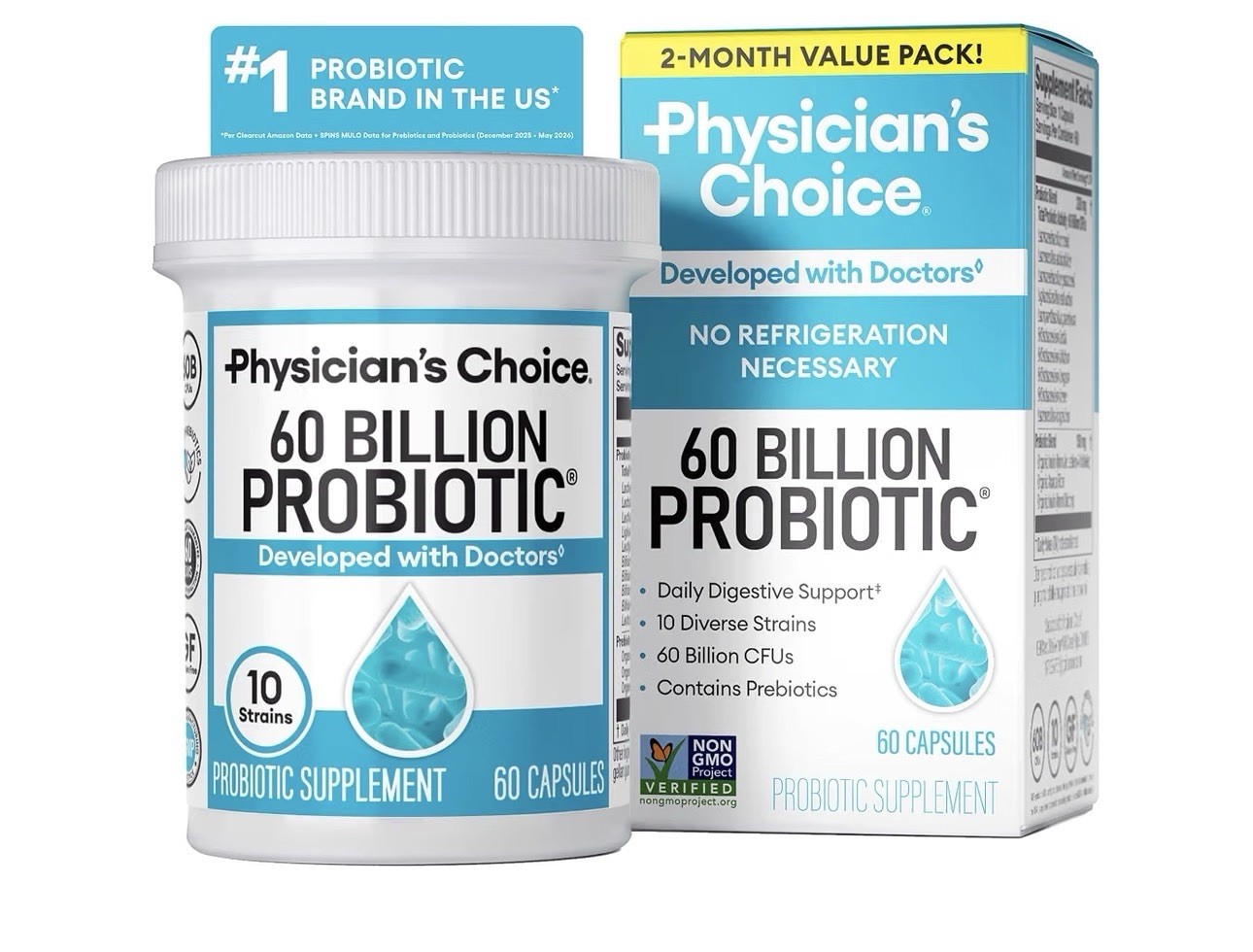 Physician\'s Choice Probiotic Supplement Capsule - 60 Capsule - Exp 06/27