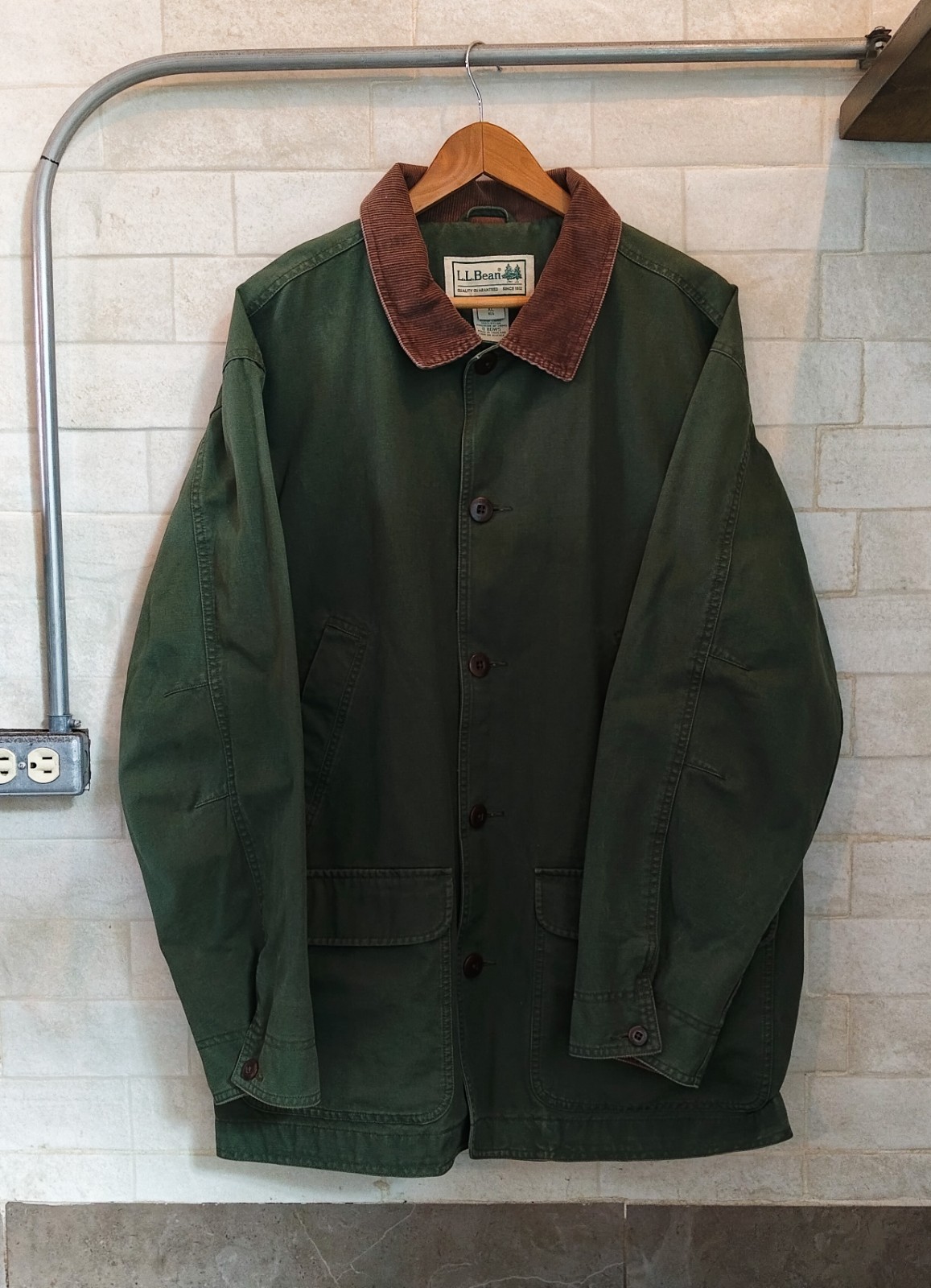 VTG LL BEAN Barn Chore Field Ranch Coat Jacket Hunting Design Men XL Green VTG LL BEAN Barn Chore Field Ranch Coat Jacket Hunting Design Men XL Green
