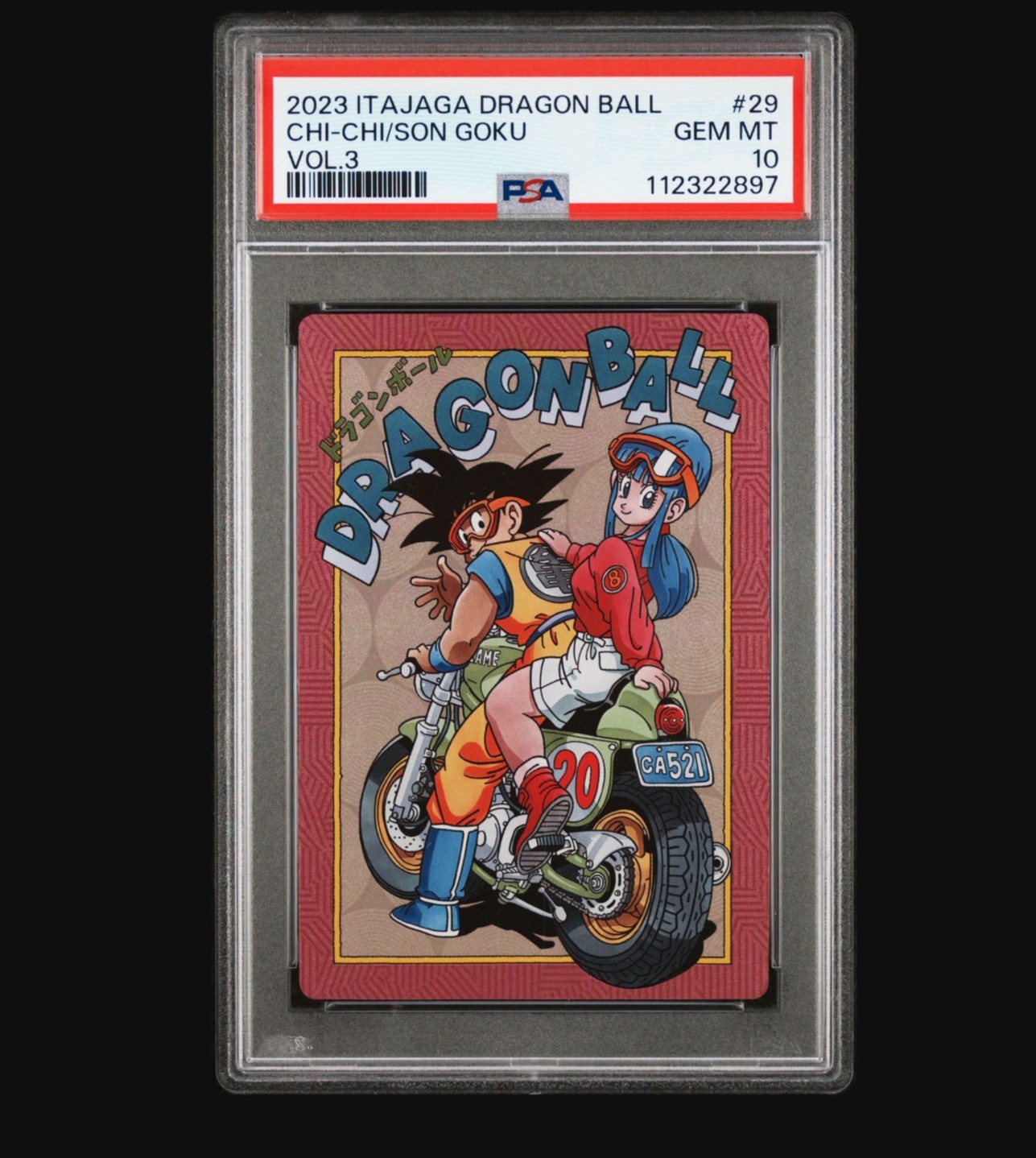 2023 ITAJAGA DRAGON BALL VOL.3CHI-CHI/SON GOKU 29 PSA 10 🔥