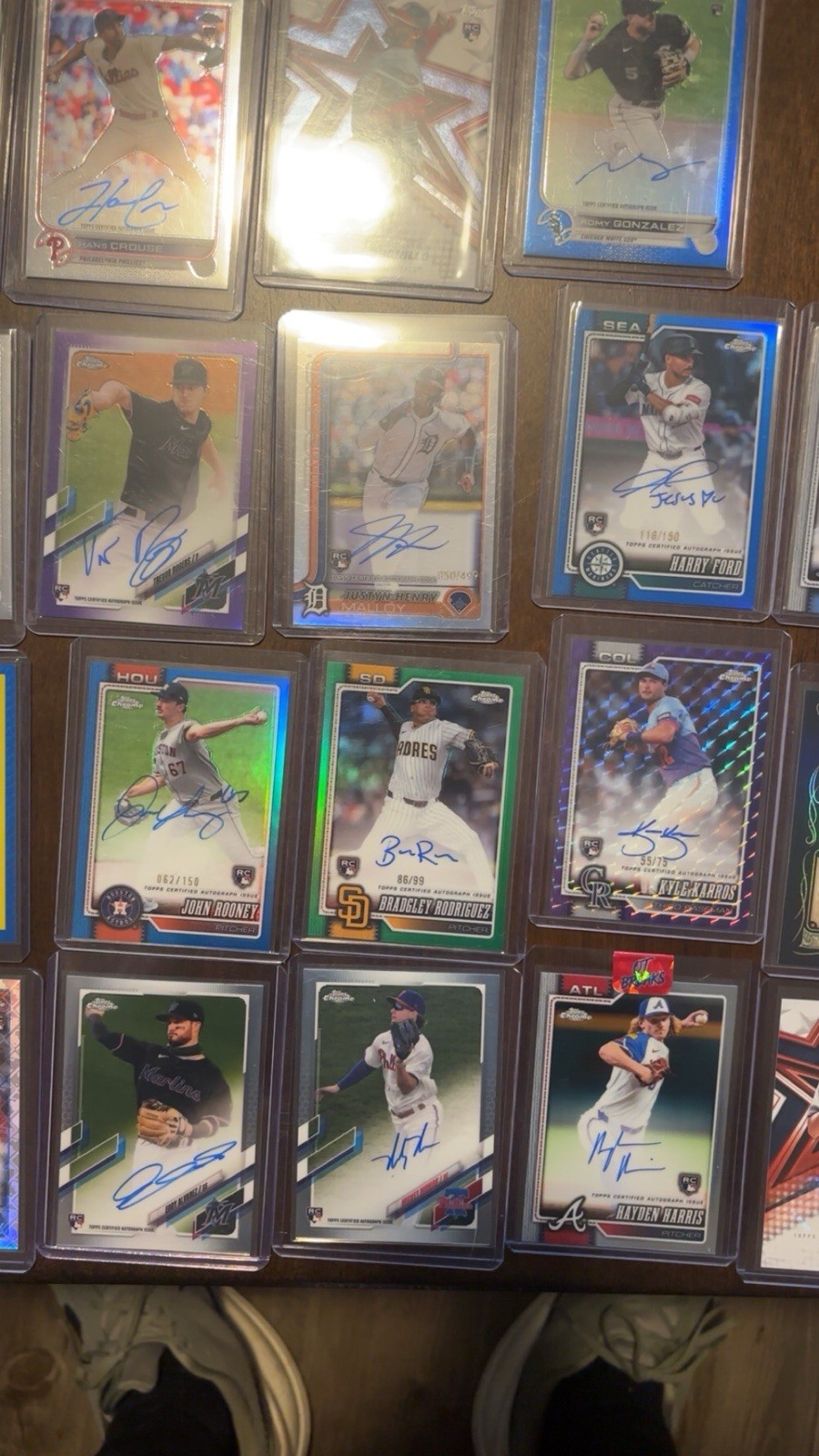 2025/2026 Topps Chrome Baseball Autograph 33 card lot Rookies
