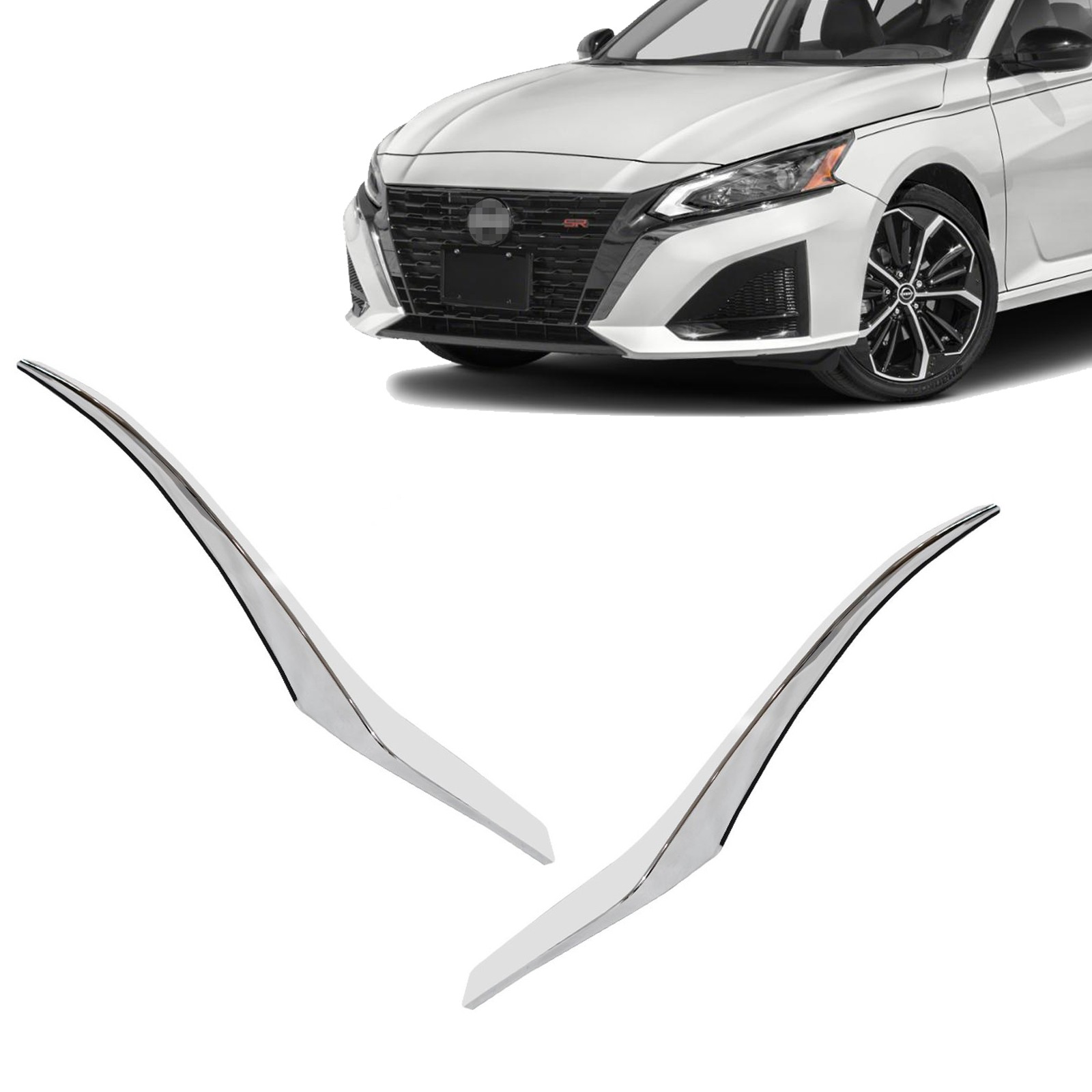 For Nissan Altima 2023-2025 Front Grille Molding Trim Chrome Left + Right