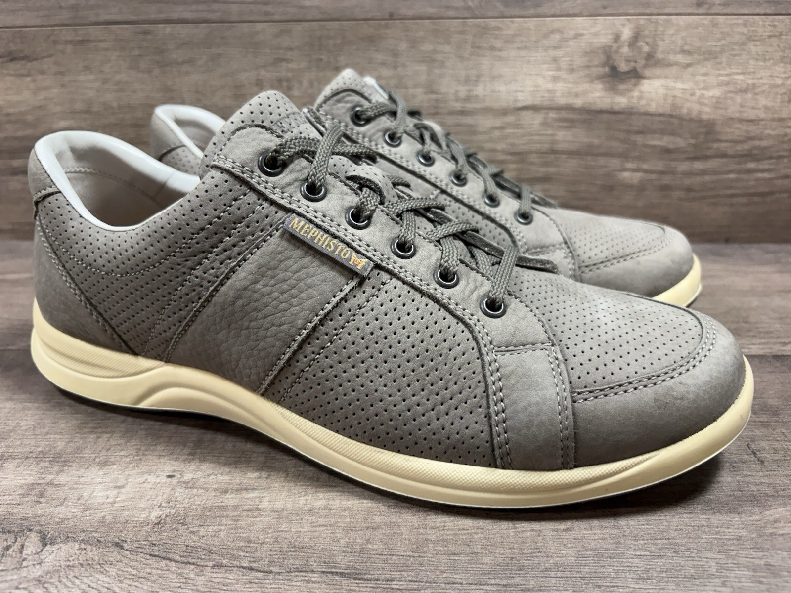 Mephisto Hero Perf Ash Gray Nubuck Leather Sneakers Shoes Mens Size 10.5 Mephisto Hero Perf Ash Gray Nubuck Leather Sneakers Shoes Mens Size 10.5