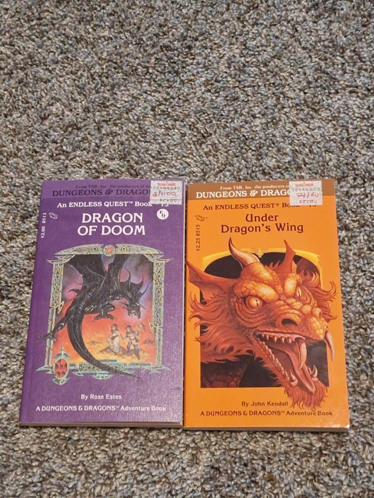 Vintage Lot Of 2 Under Dragon\'s Wing & Dragon Of Doom Paperback 1983 & 1994 D&D Vintage Lot Of 2 Under Dragon\'s Wing & Dragon Of Doom Paperback 1983 & 1994 D&D