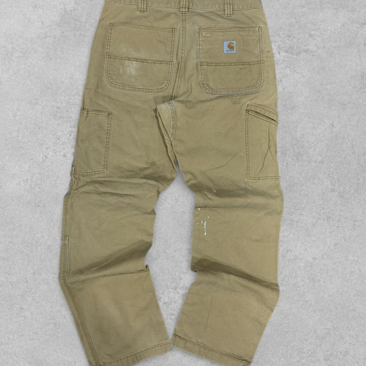 Vintage Carhartt Carpenter Pants Mens 34x32 Beige Ripped Workwear Vintage Carhartt Carpenter Pants Mens 34x32 Beige Ripped Workwear