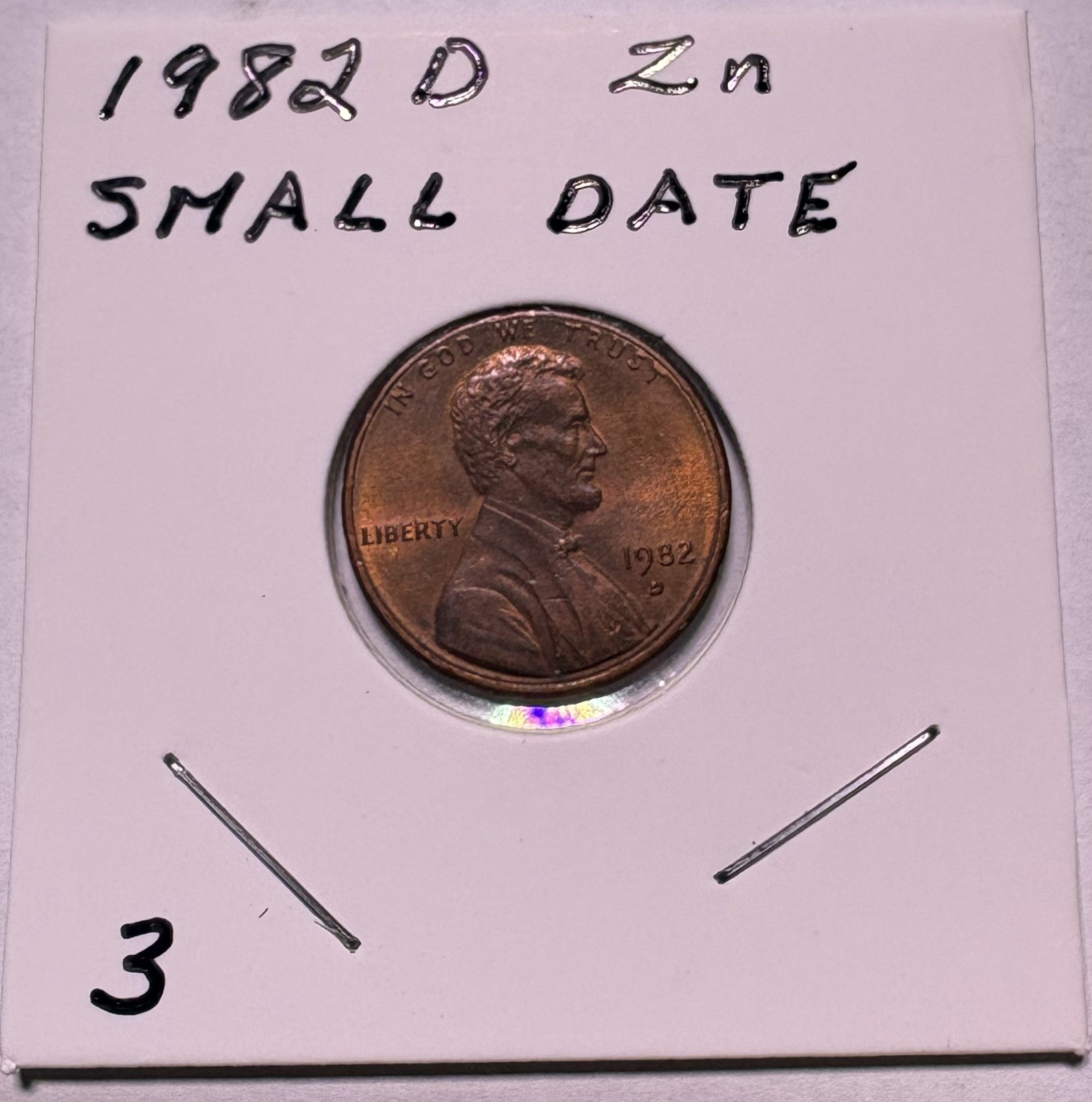 1982 D Small Date Lincoln Memorial Zinc Penny 2.5g