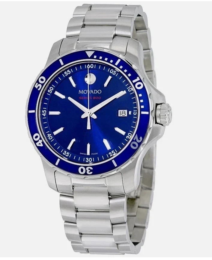 MOVADO Series 800 2600137 Blue Dial Men\'s Watch 40mm New In Box MOVADO Series 800 2600137 Blue Dial Men\'s Watch 40mm New In Box
