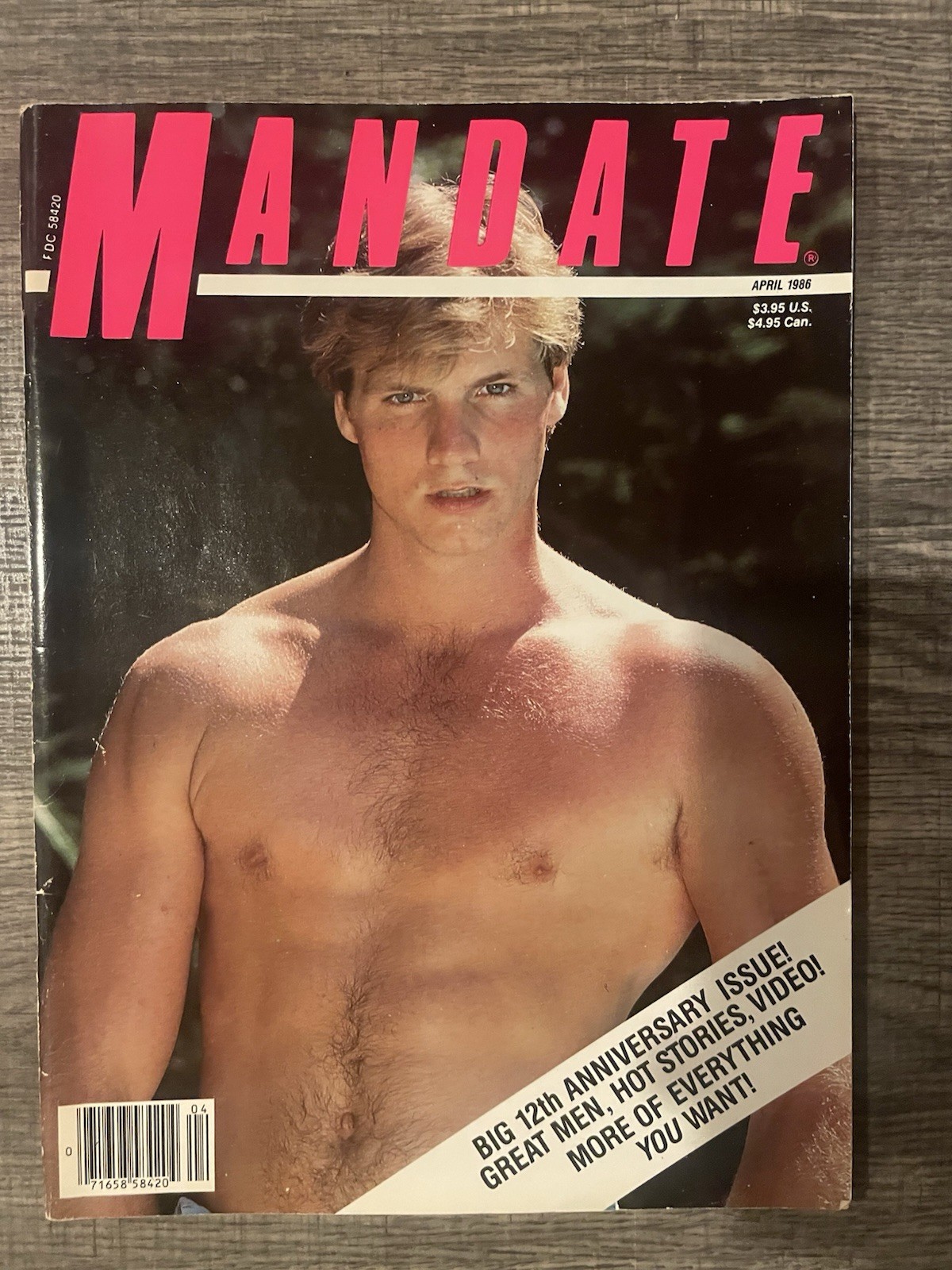 Mandate Magazine, April 1986 Issue, Vintage Adult Gay Magazine