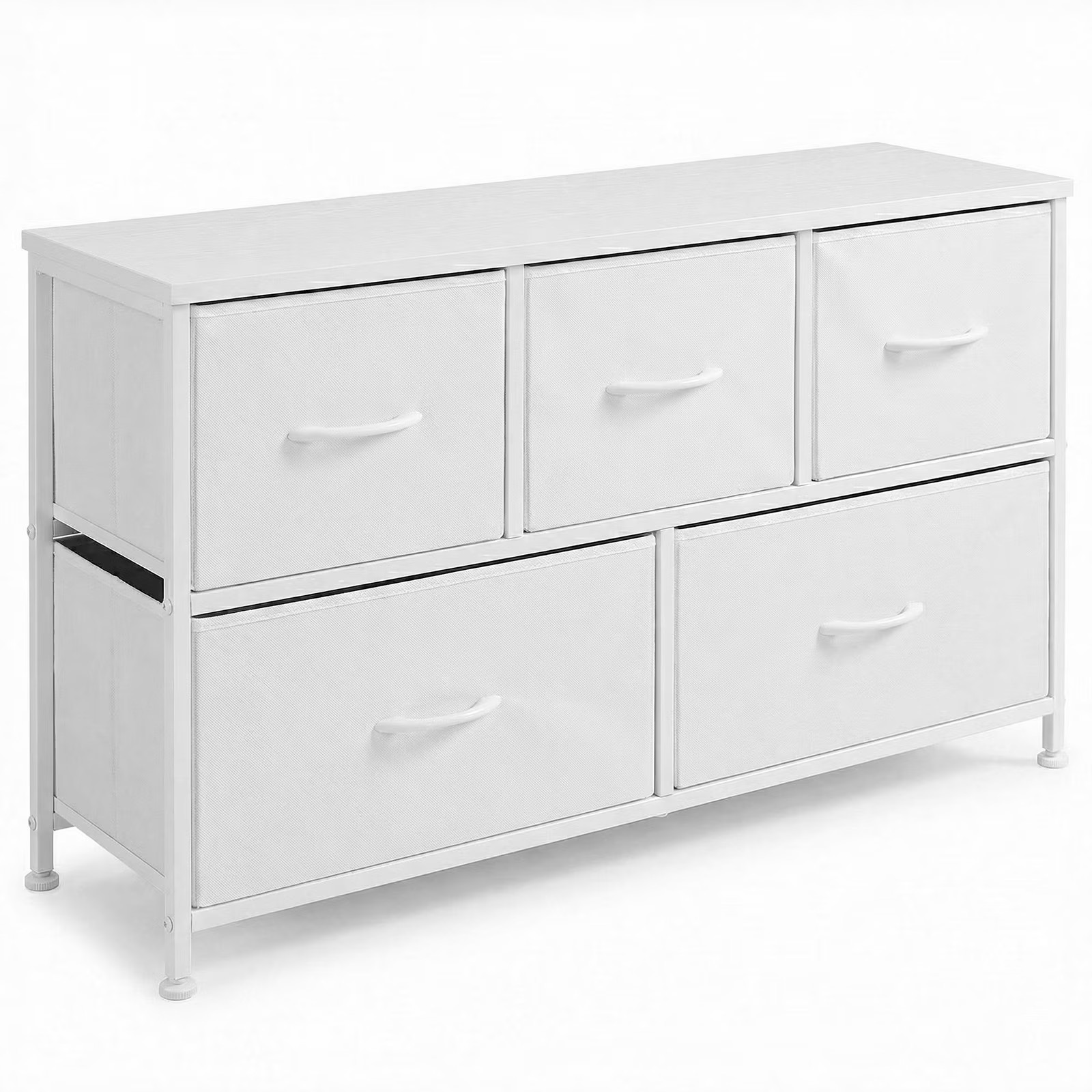 Alvantor Tall Dresser Fabric Storage Tower ,Wooden Top for Kid Room, Closet, Ent