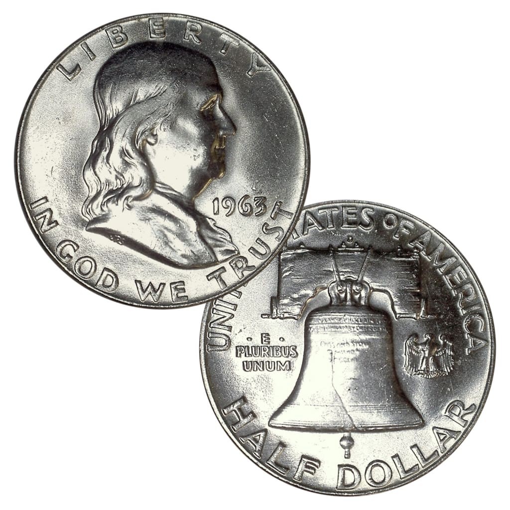 USA 1948-1963 90% Silver Franklin Half Dollar Coin