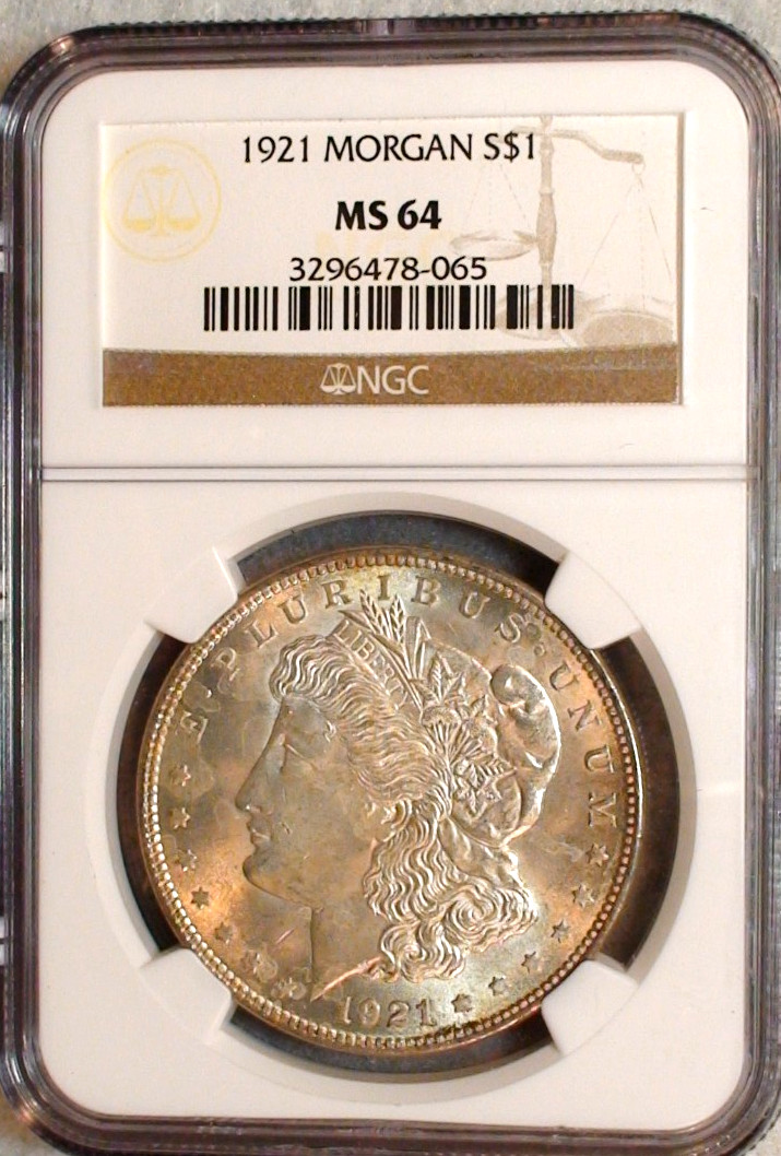 1921 P Morgan Dollar NGC MS64 NEAR GEM UNCIRCULATED $1 Coin BUY IT NOW
