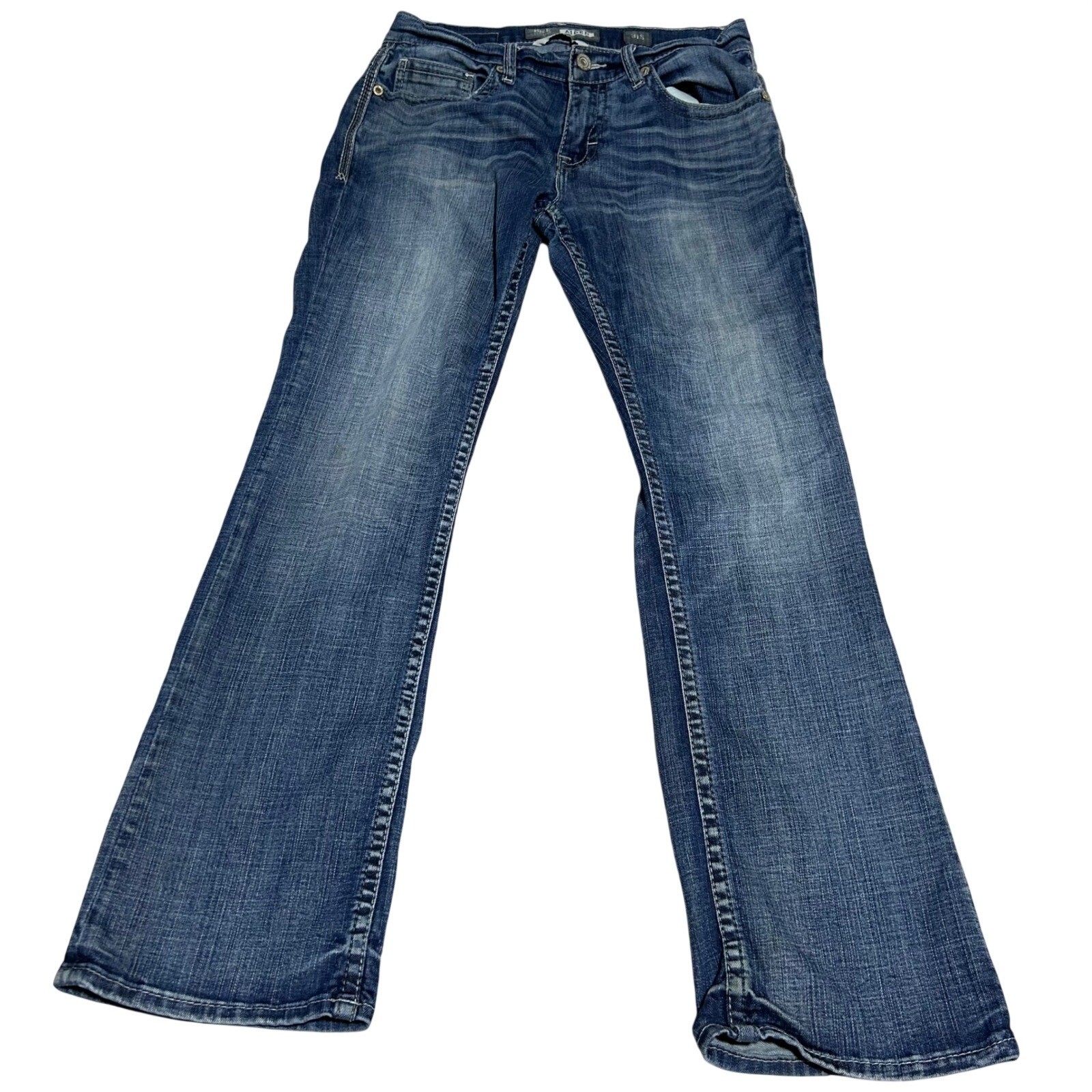 BKE Aiden Jeans Mens 31S 30 Blue Bootleg Denim Pants Medium Wash