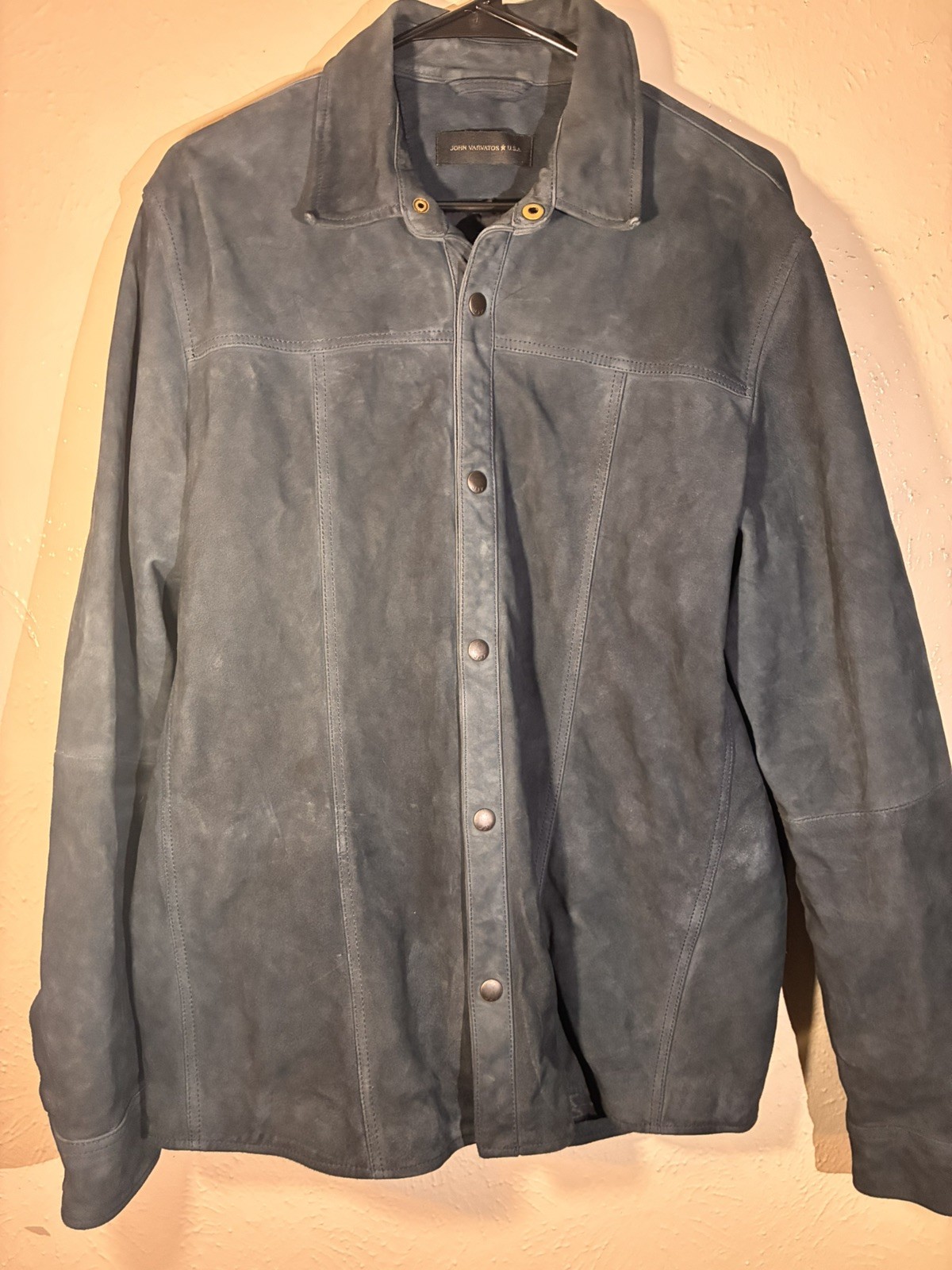 John Varvatos Goat Suede Shirt Jacket Size large Gently Used $899 New