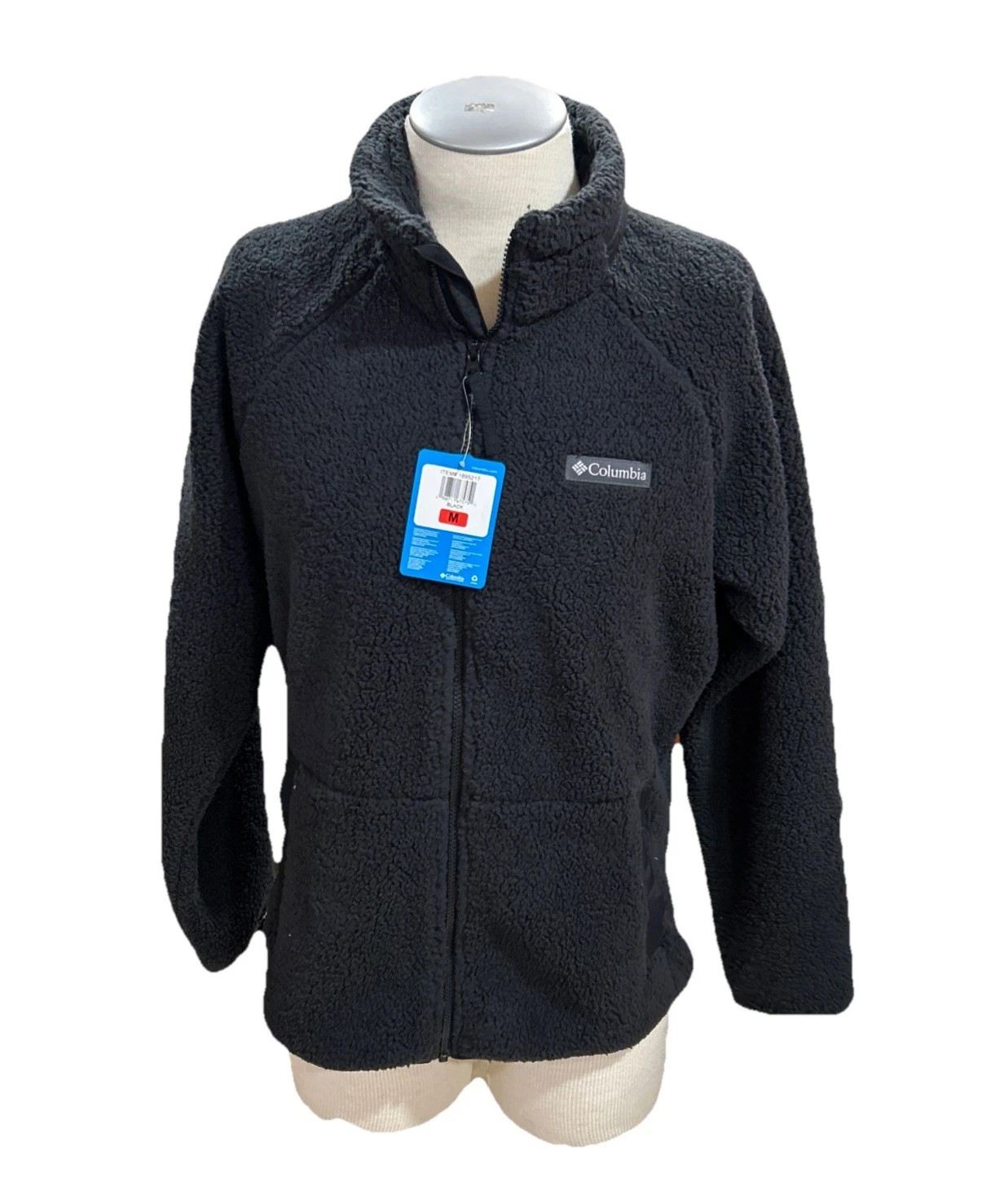 Columbia Fleece Jacket Mens M Black Regular Fit Full Zip Columbia Fleece Jacket Mens M Black Regular Fit Full Zip