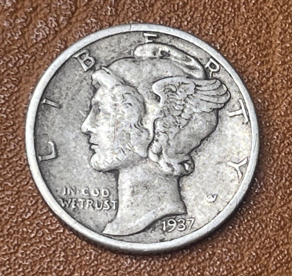 1937 P MERCURY DIME GEM DDO