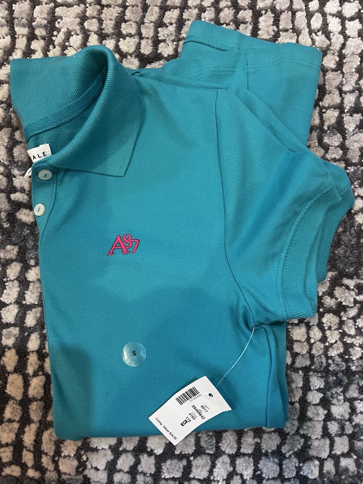 NWT Aeropostale Girls polo Turquoise SM