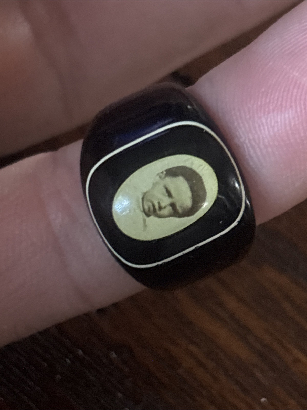 1920s Vintage Prison Ring. Celluloid Ring. Mint Condition Size 8.
