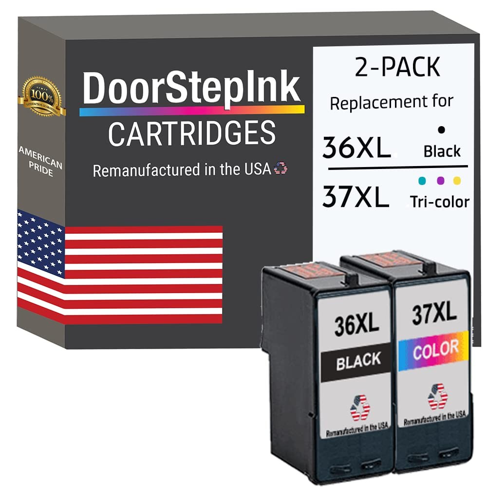 DoorStepInk 36XL Black 37XL Color Ink Cartridge for Lexmark Z2420 X6675 X4650 DoorStepInk 36XL Black 37XL Color Ink Cartridge for Lexmark Z2420 X6675 X4650
