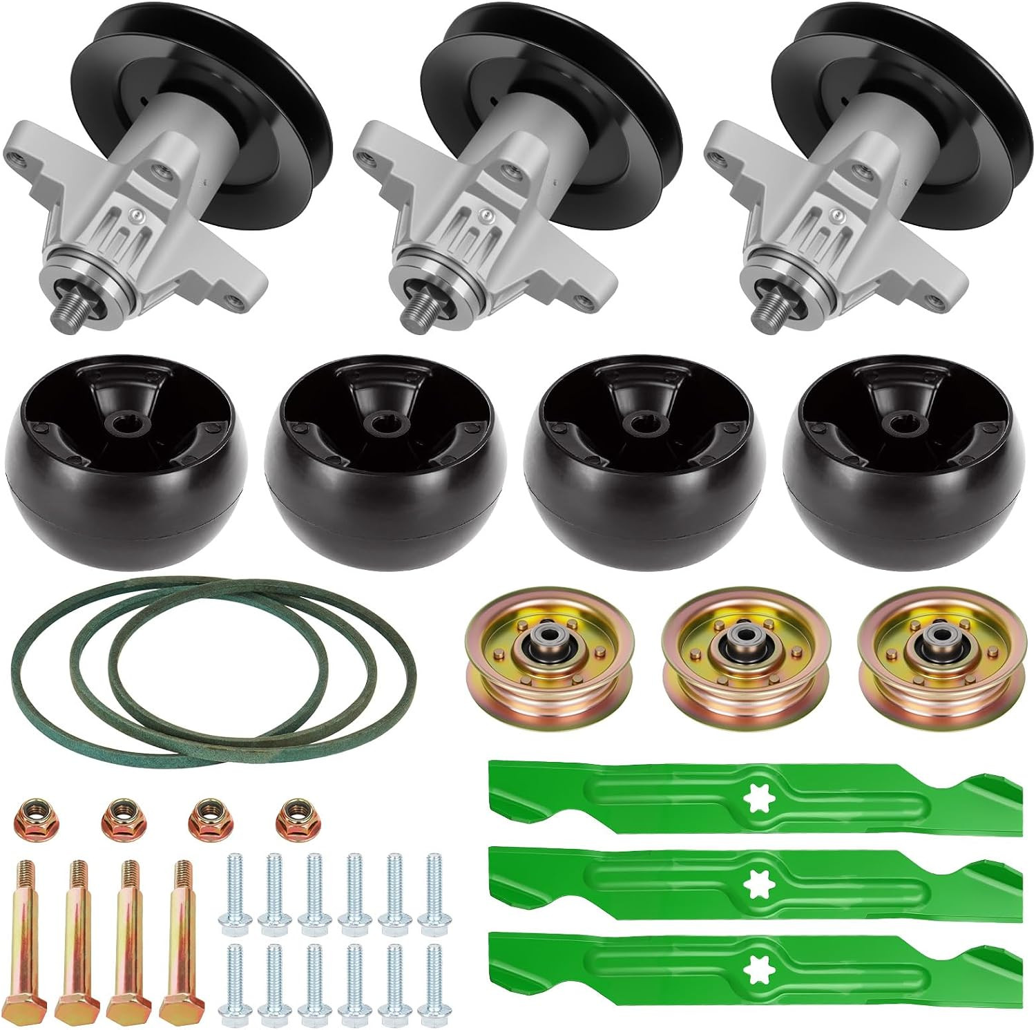 50 Inch RZT Deck Rebuild Kit for Cub Cadet LT1050 RZT50 ZT50, 3 Spindles 618-041