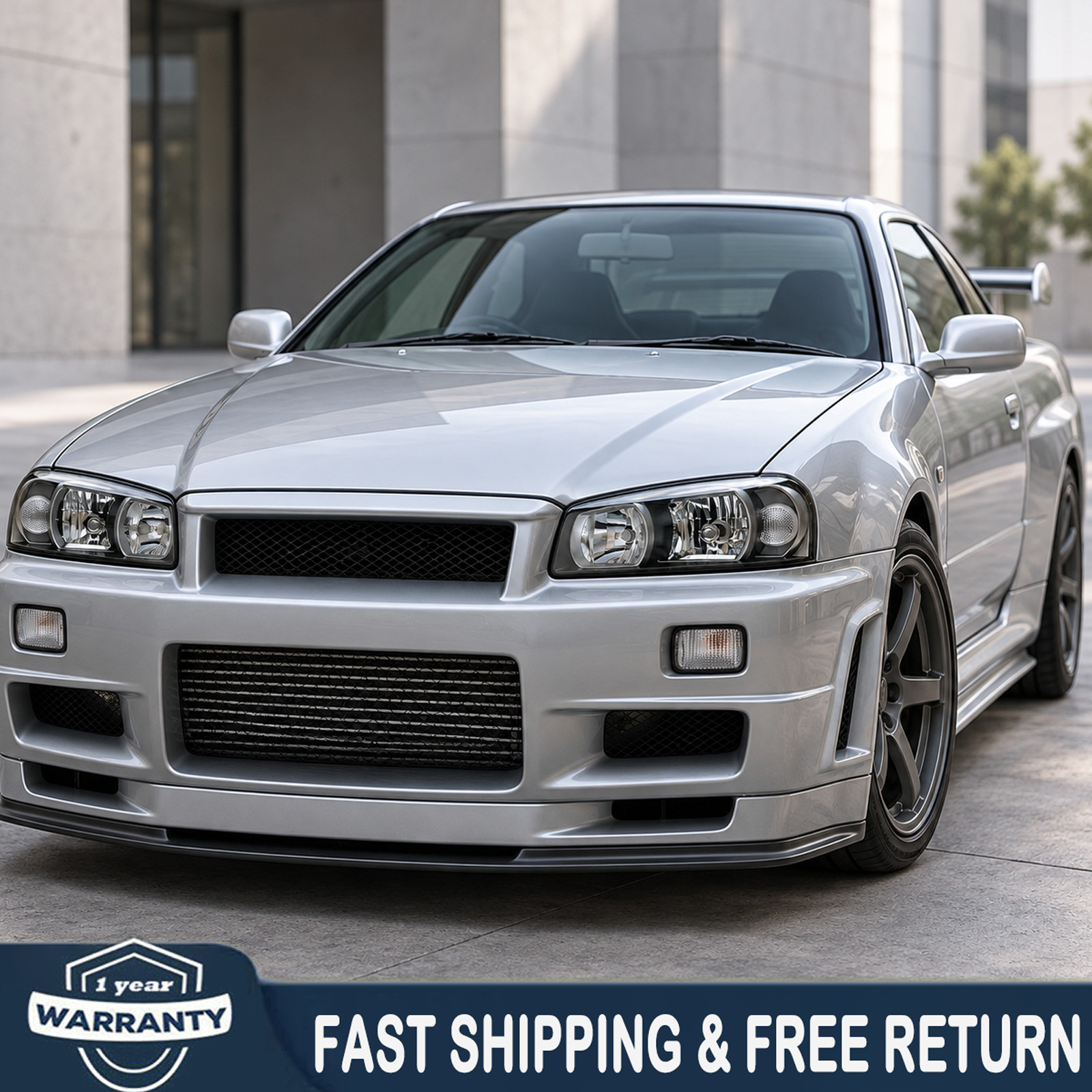 Pair OE Style LED Projector Headlights For Nissan Skyline R34 GTR/GTT 1998-2002 Pair OE Style LED Projector Headlights For Nissan Skyline R34 GTR/GTT 1998-2002