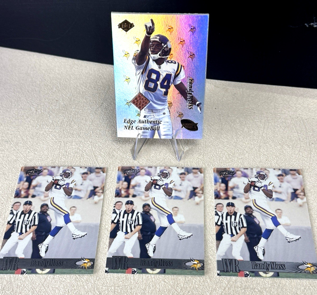 Vikings RANDY MOSS Rookie Lot (4) 1998 Collector\'s Edge Fury NFL GameBall More